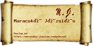 Maracskó Józsiás névjegykártya